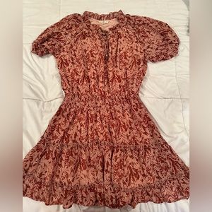 Red/Peach swing dress